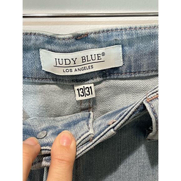 Judy Blue Light Blue Flare Jeans - Picture 5 of 15